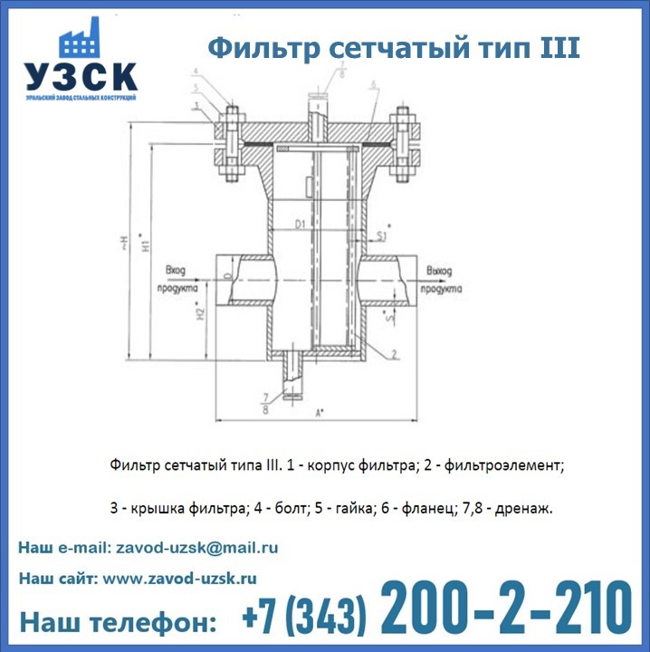 Фильтр сетчатый ФС по Т-ММ-11-2003 в Кара-Балта